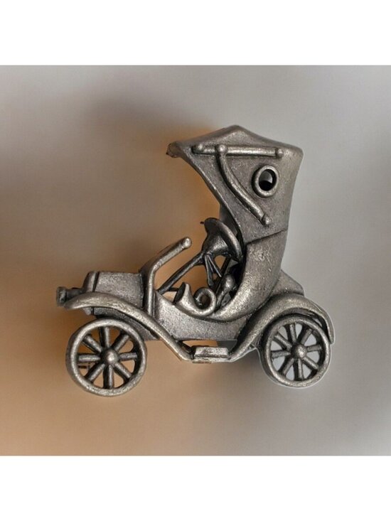 JJ Jewelry - Vtg Signed JJ Jonette Model A T Car Brooch Pin 1.5" Old-fashioned Jonette Pewter